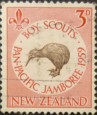 New Zealand 1959 SG771 3d brown & red