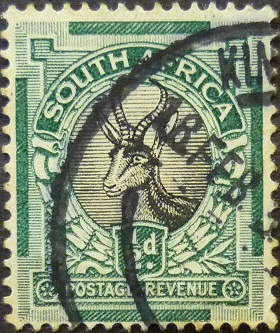 South Africa 1926 SG042w ½d black & green