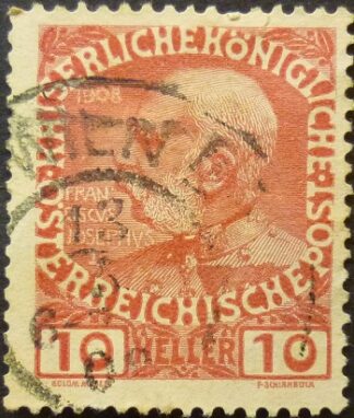 Austria 1908 SG194B 10 h red