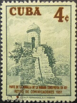 Cuba 1957 SG850 4 cents green & brown