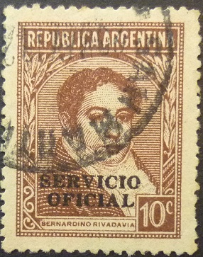 Argentina 1938 SGO773 10 cents purple