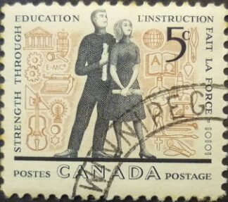 Canada 1962 SG522 5 cents black & brown