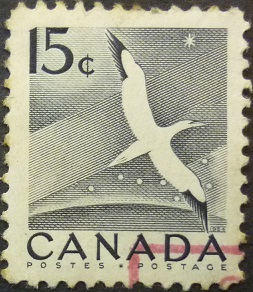 Canada 1953 SG474 15 cents black