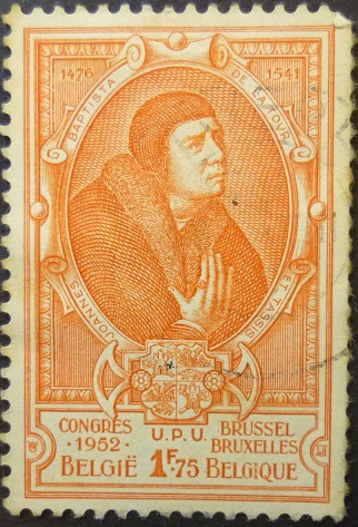 Belgium 1952 ~SG1399 1.75 francs orange
