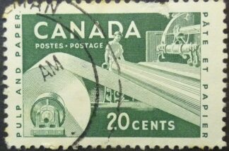Canada 1956 SG488 20 cents green