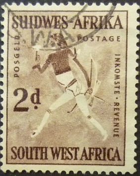 South West Africa 1954 SG155 2d brown