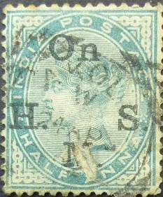 India 1883 SGO039 ½ anna green