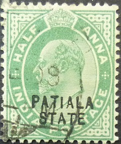 India Patiala 1903 SGO037 ½ anna green