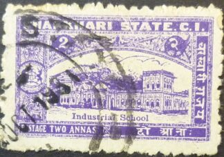 India Charkhari 1931 SG047 2 annas violet