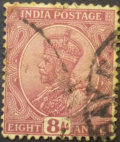 India 1911 SG212 8 annas mauve