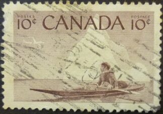 Canada 1953 SG477 10 cents brown