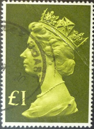 Elizabeth II 1977 ~SG1026 £1 green & olive