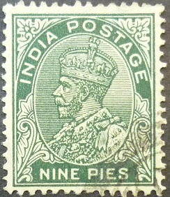 India 1932 SG233 9 pies green