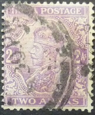 India 1911 SG166 2 annas purple