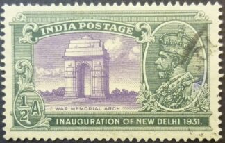 India SG227 ½ anna violet & green 1931