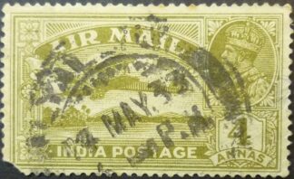 India 1929 SG222 4 annas olive