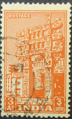 India 1949 SG314 3 annas orange