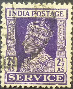 India ~SERVICE 1939 SGO148 2½ annas violet