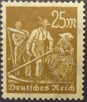 Germany 1923 SG253 25 m bistre